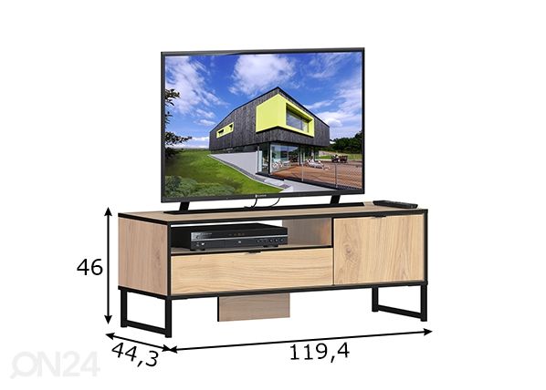 TV-taso Loft, minerva tammi mitat