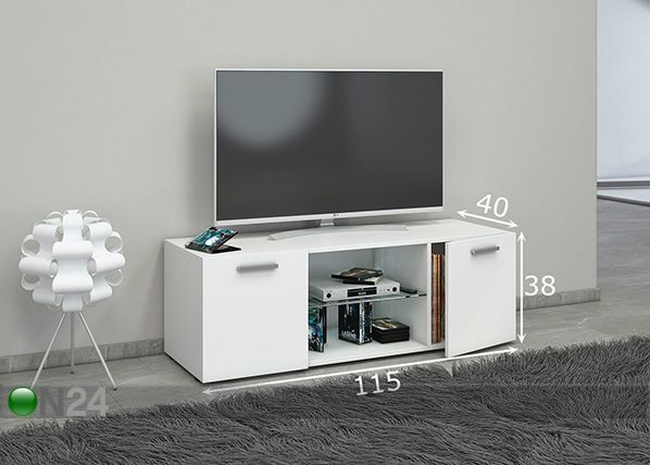 TV-taso Lowina 115 cm mitat