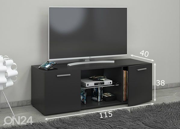 TV-taso Lowina 115 cm mitat