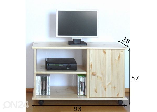TV-taso, mänty mitat