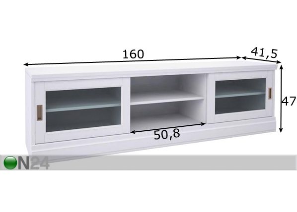 TV-taso MARIA 160 cm mitat