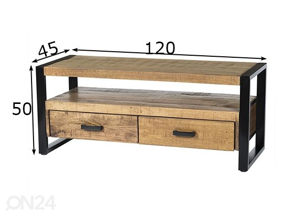 TV-taso Nairobi 120 cm mitat