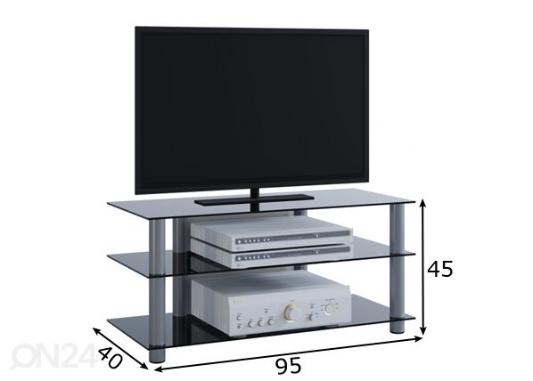 TV-taso Netasa, musta lasi mitat