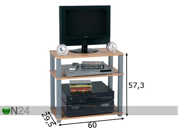 TV-taso POLYTUB mitat