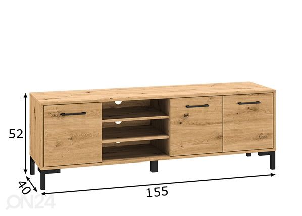 TV-taso Porto 155 cm mitat