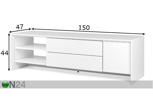 TV-taso Profil 150 cm mitat