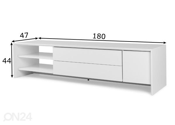 TV-taso Profil 180 cm mitat