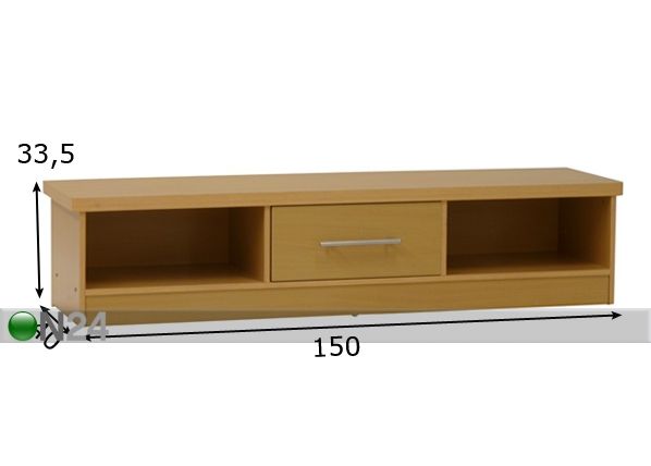 TV-taso, pyökki mitat