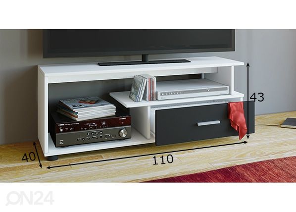 TV-taso Rimini 110 cm mitat