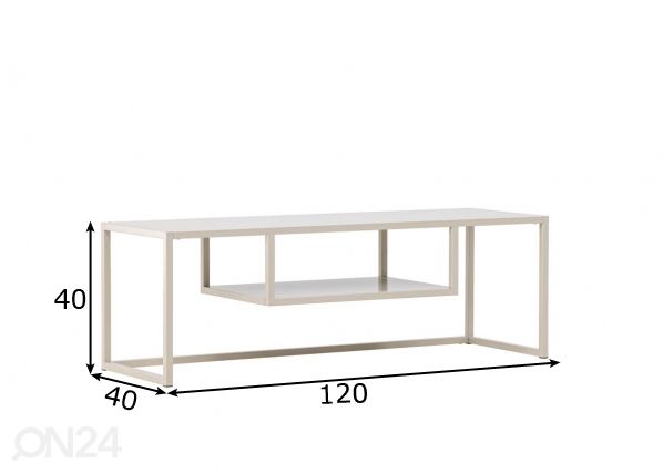 TV-taso Riverside 120 cm mitat