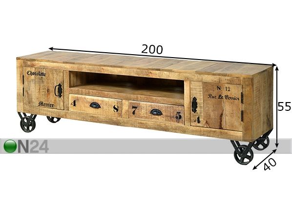 TV-taso Rustic mitat