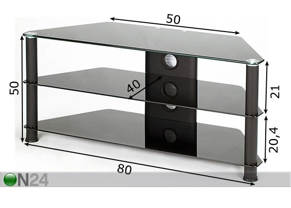TV -taso SENACO plasma-/LCD 80x40 cm mitat