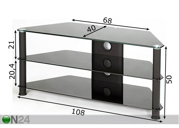 TV -taso SENACO SN 1084 plasma-/LCD 108x40 cm mitat