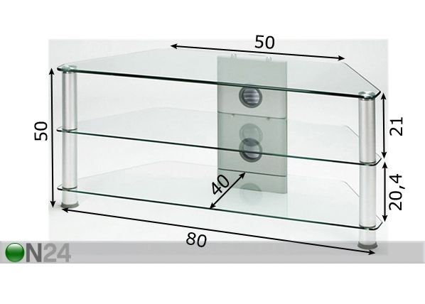 TV - taso SENACO SN 803 plasma-/LCD 80x40 cm mitat