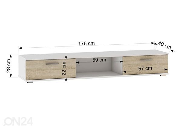TV-taso Sevilla I 176 cm mitat