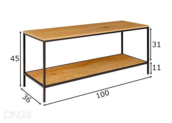 TV-taso Skagen 100 cm mitat