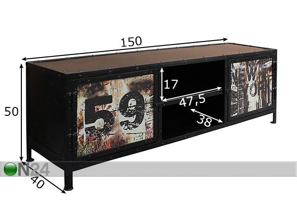 TV-taso Steel mitat