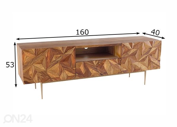 TV-taso Stone 160 cm mitat