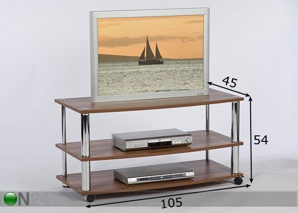 TV -taso TWISTER II mitat