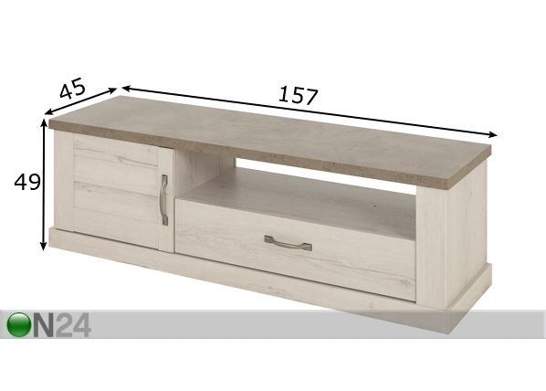 TV-taso Vermont 110x60 cm mitat