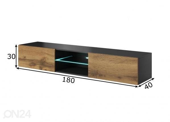 TV-taso Viola 180 cm mitat