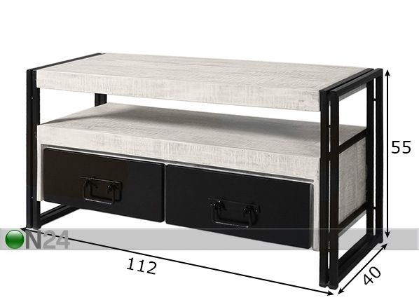 TV-taso White Panama mitat