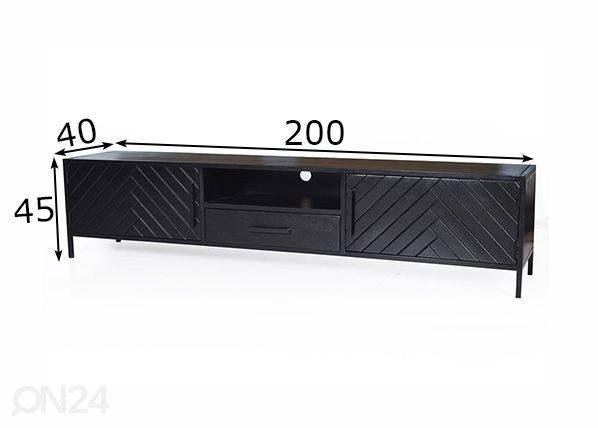 TV-taso York 200 cm mitat