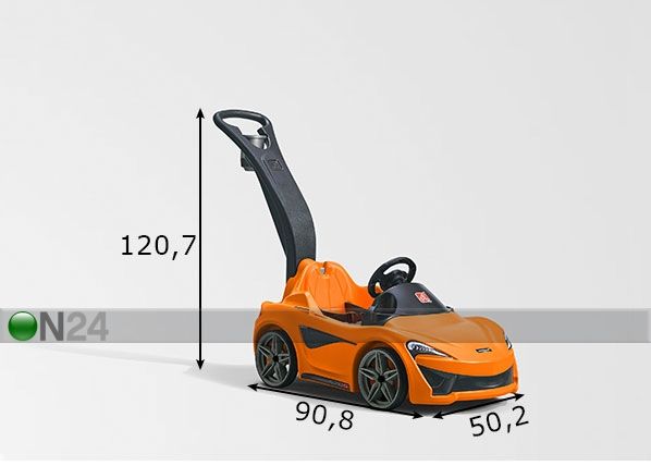 Työntöauto McLaren 570S mitat