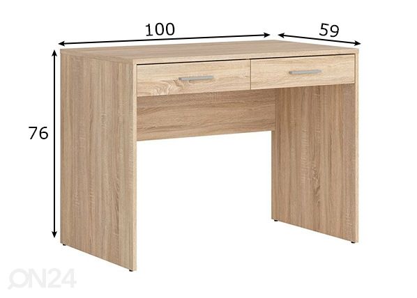 Työpöytä 100 cm mitat