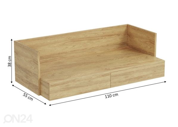 Työpöytä 110 cm mitat