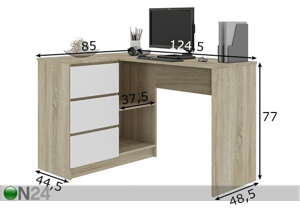 Työpöytä mitat