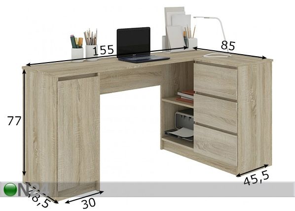 Työpöytä mitat