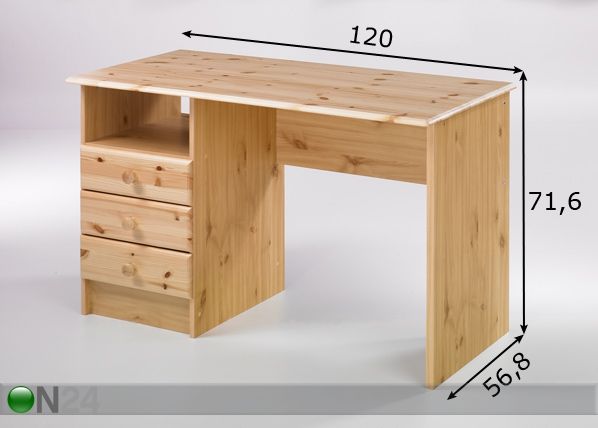 Työpöytä mitat