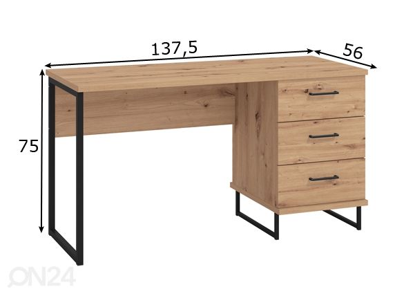 Työpöytä mitat