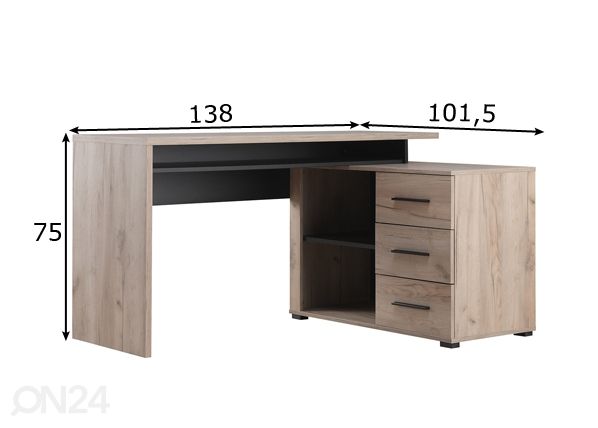 Työpöytä mitat