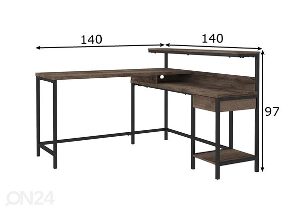 Työpöytä mitat