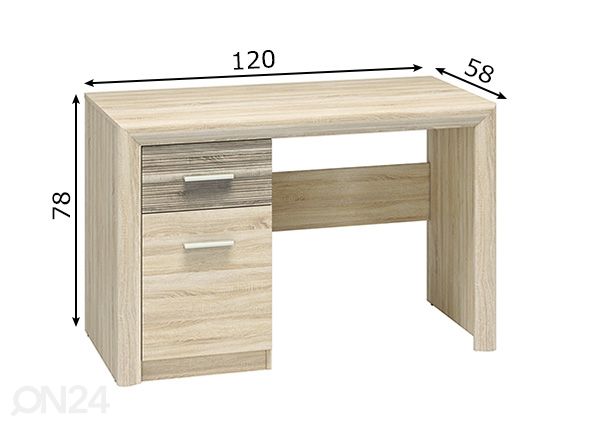 Työpöytä mitat