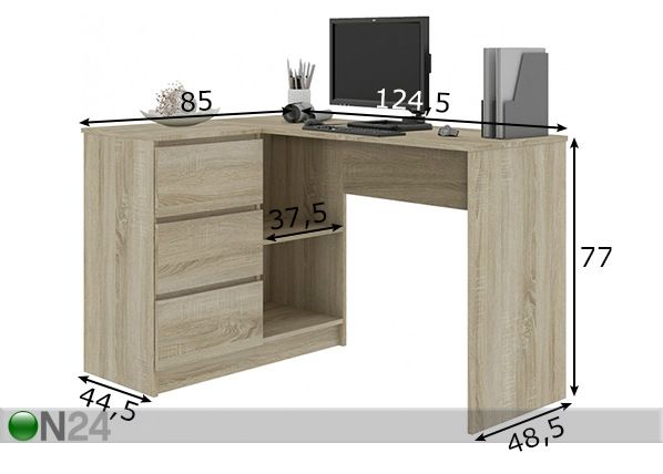Työpöytä mitat