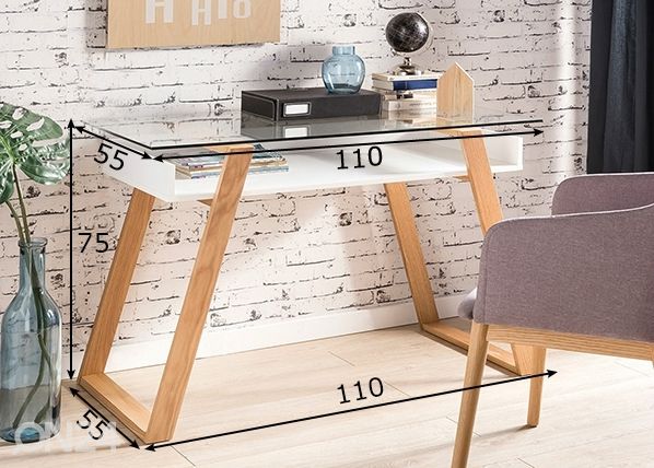 Työpöytä 55x110 cm mitat