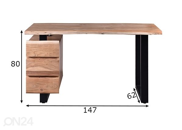 Työpöytä Albero mitat