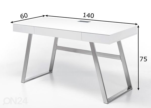 Työpöytä Aspen mitat