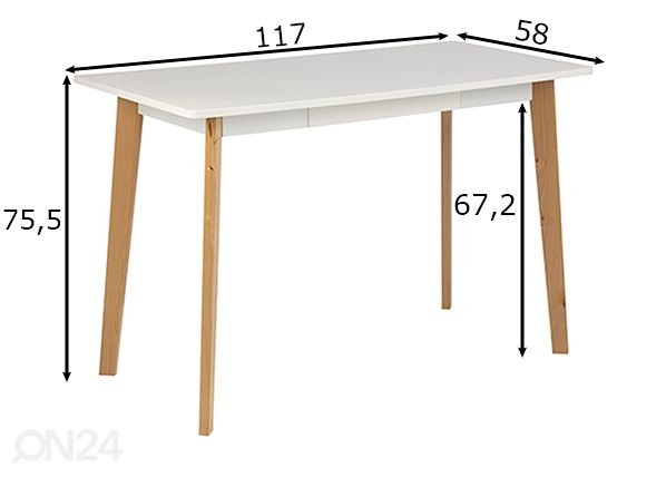 Työpöytä Bend mitat
