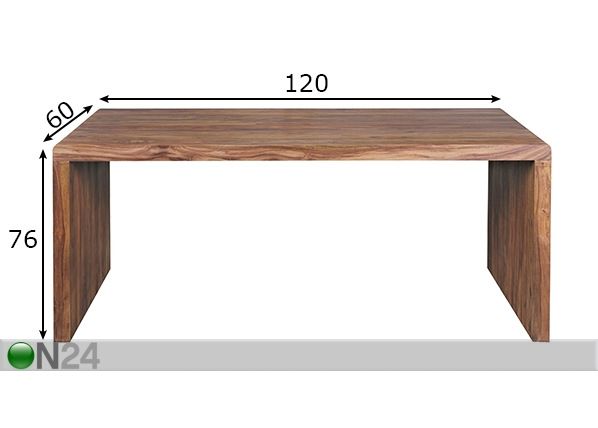 Työpöytä Boha 120x60 cm mitat