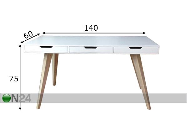 Työpöytä ESTELLE mitat