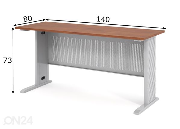 Työpöytä Express 140x80 cm mitat