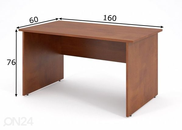 Työpöytä Express 160x60 cm mitat
