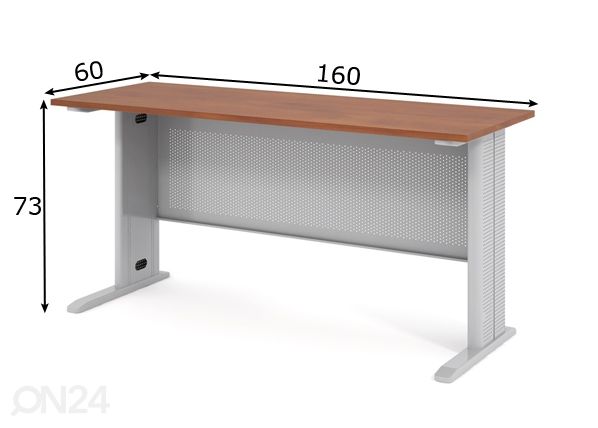 Työpöytä Express 160x60 cm mitat
