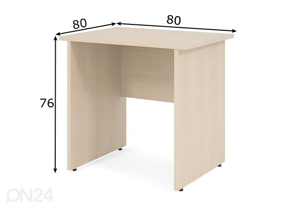Työpöytä Express 80x80 cm mitat