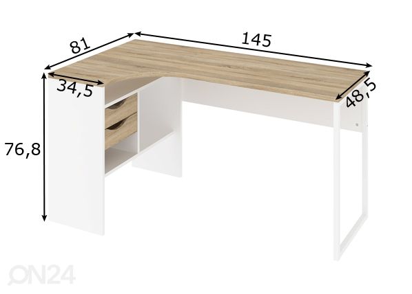 Työpöytä Function Plus mitat