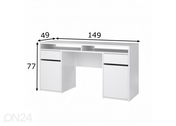 Työpöytä Function Plus mitat